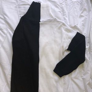 PRETTYLITTLETHING Monochrome Turtleneck Dress